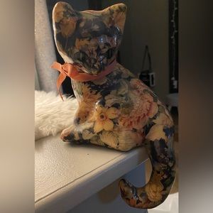 Floral Cat Sculpture